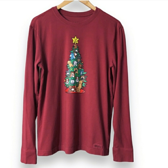 LIFE IS GOOD Men's Bark The Herald Tree Long Sleeve Crusher Tee NWOT! - Picture 3 of 5